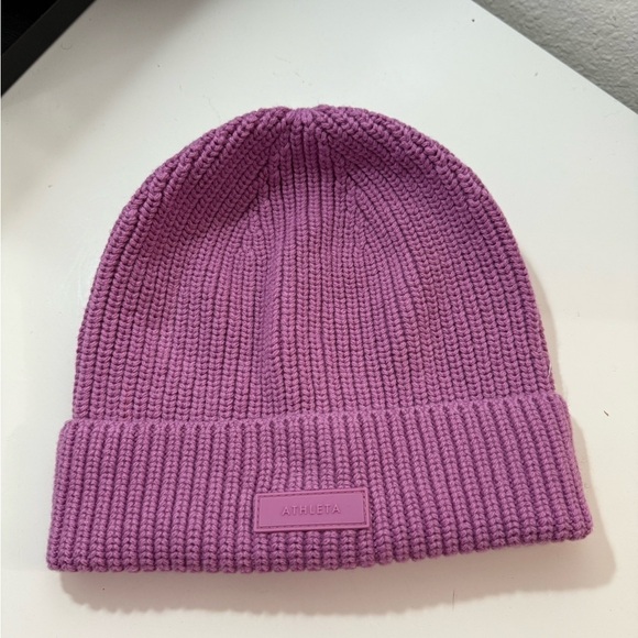 Athleta Women's Purple Knit Beanie - Picture 6 of 6